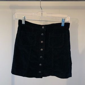 Black skirt with buttons down the front